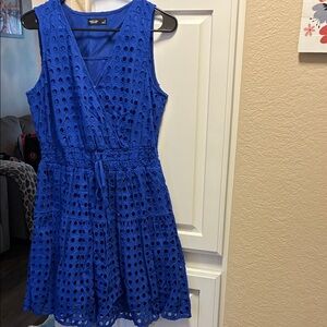 Simply Vera Vera Wang Royal Blue Eyelet Dress